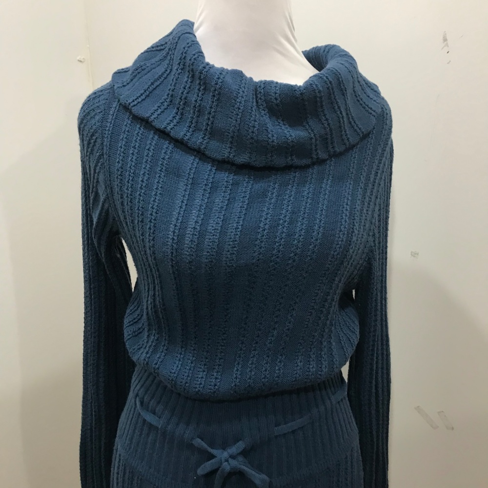 Anthropologie Guinevere Size M Blue Sweater Dress - Picture 2 of 8